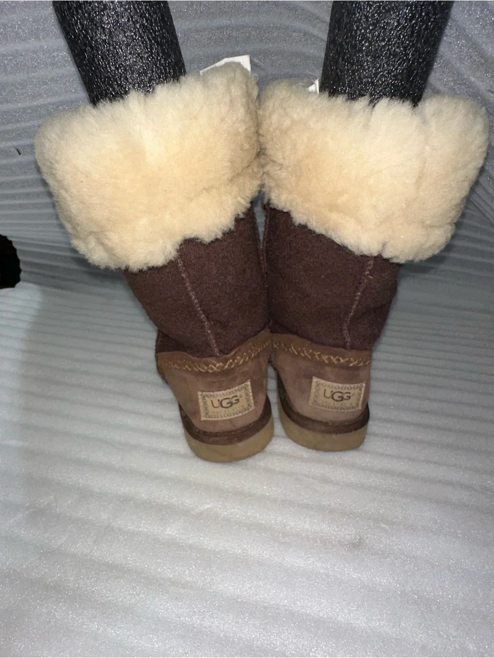 UGG Chestnut Suede Short Shearling Boots